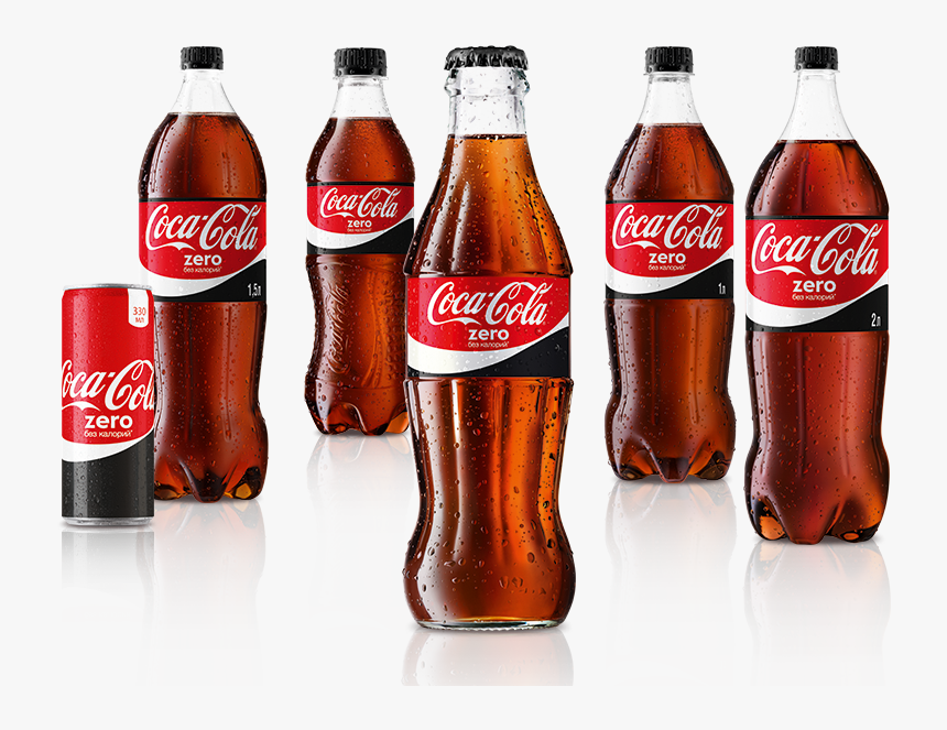 A Selection Of Coca-cola Zero Bottles And Cans - Coca Cola Bottles And Cans, HD Png Download, Free Download