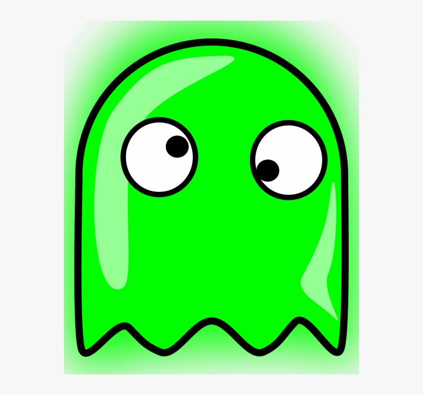 Pacman Ghost Large Cliparts Green Pac Man Transparent - Green Man Clip Art, HD Png Download, Free Download