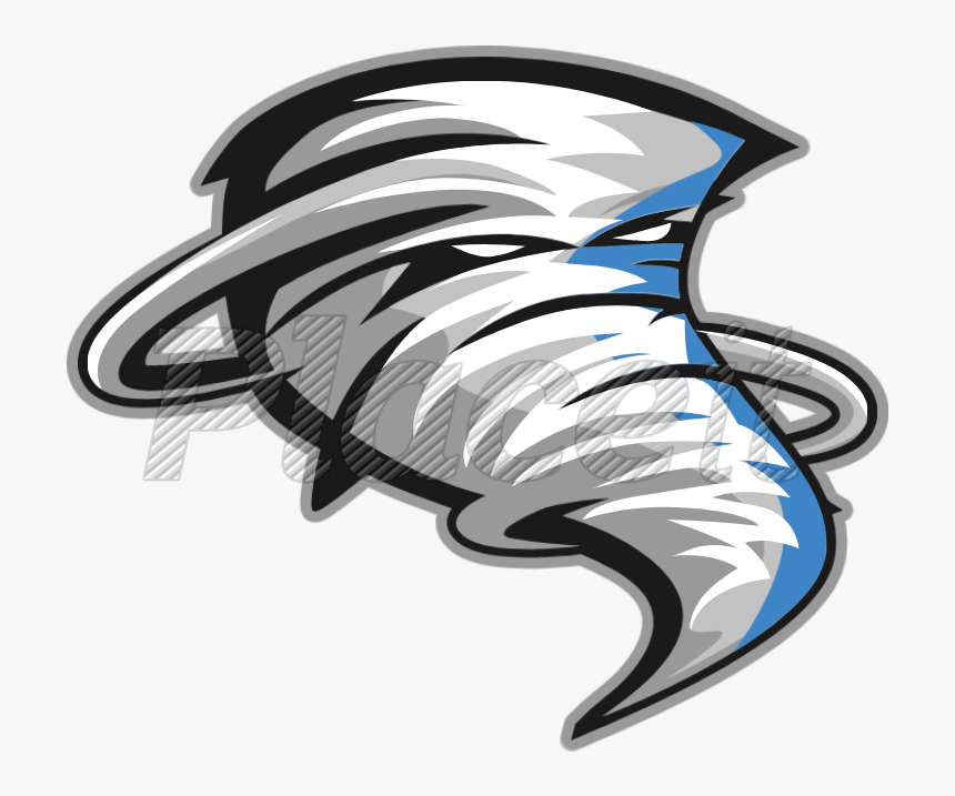 Sports Logo Template With Tornado Icon 444bforeground - Tornado Sports Logo Png, Transparent Png, Free Download