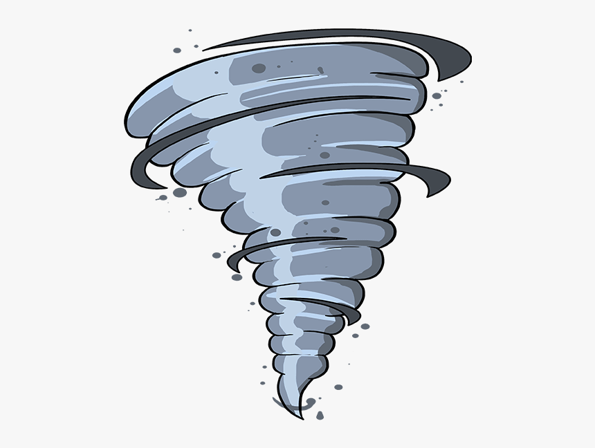 How To Draw Tornado - Draw A Tornado Step By Step, HD Png Download, Free Download