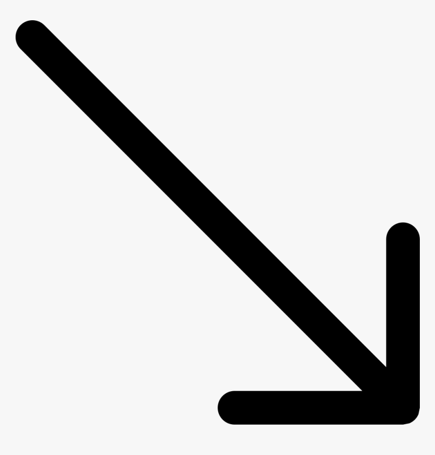 Down Arrow - Arrow Pointing South East, HD Png Download, Free Download