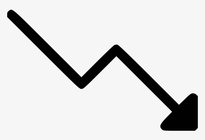 Trending Down Arrow Up Decrease - Arrow Going Down Png, Transparent Png, Free Download
