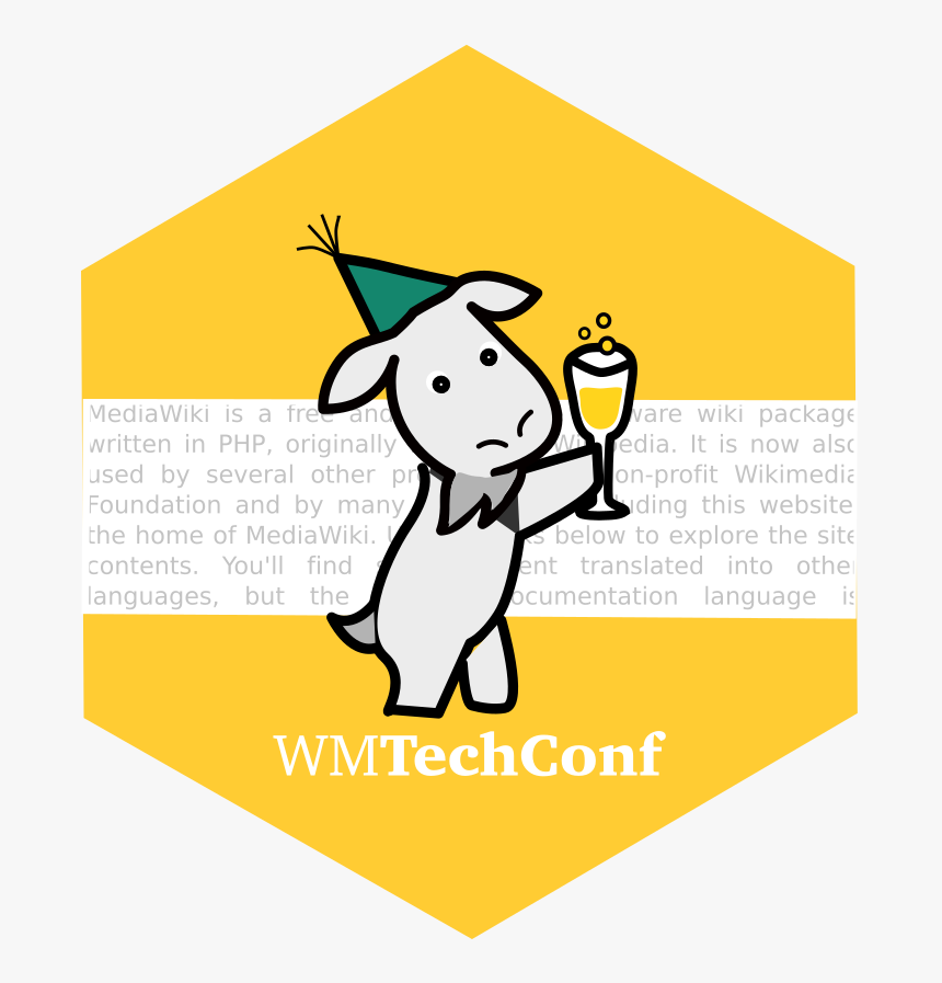 Sticker Wmtechconf Celebrating Goat - Cartoon, HD Png Download, Free Download