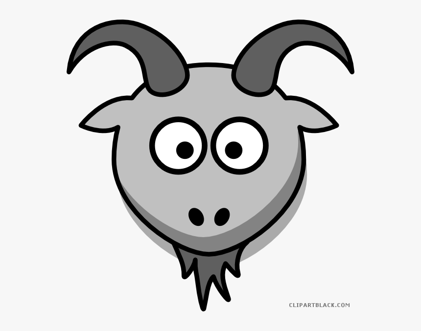 Cartoon Goat Animal Free Black White Clipart Images - Goat Clip Art, HD Png Download, Free Download