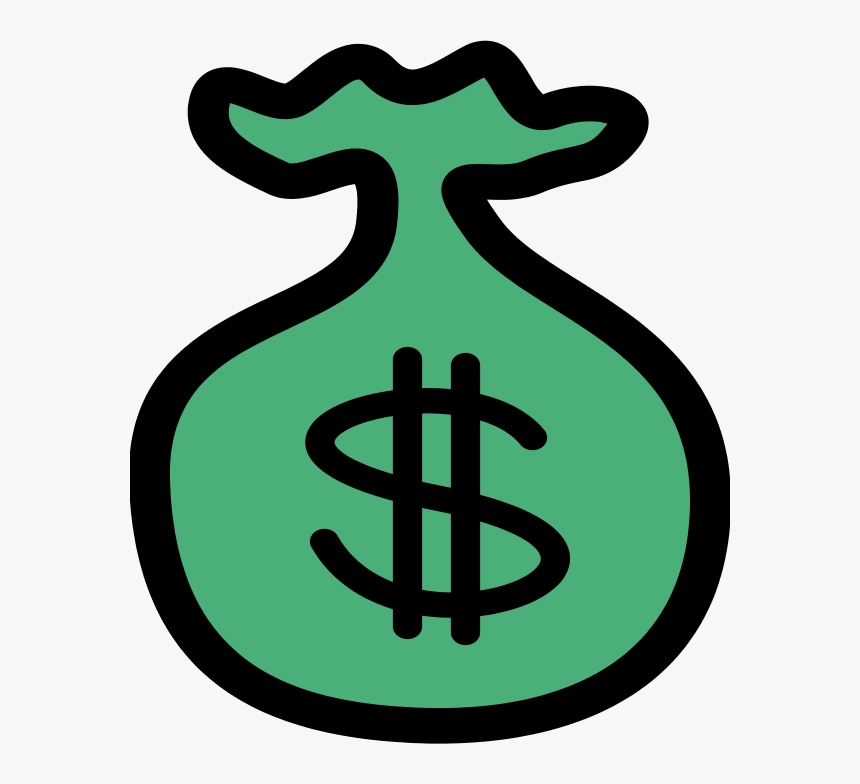 Money Sign Money Bag Icon Vector Clip Art - Money Signs Clip Art, HD Png Download, Free Download