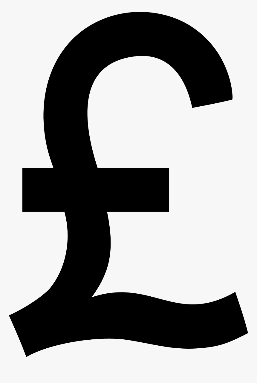 Black Pound Sterling Symbol - Clipart Pound Sign, HD Png Download, Free Download