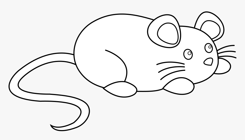 Cute Rat Clipart Black And White - Cute Rat Cartoon Black And White, HD Png Download, Free Download