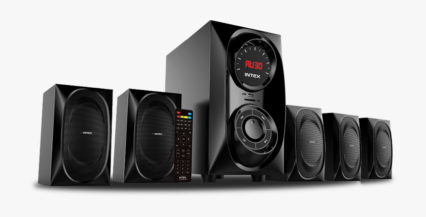 1 Xm 6040 Sufb With Satellite Speakers - 5.1 Intex Home Theatre Price, HD Png Download, Free Download