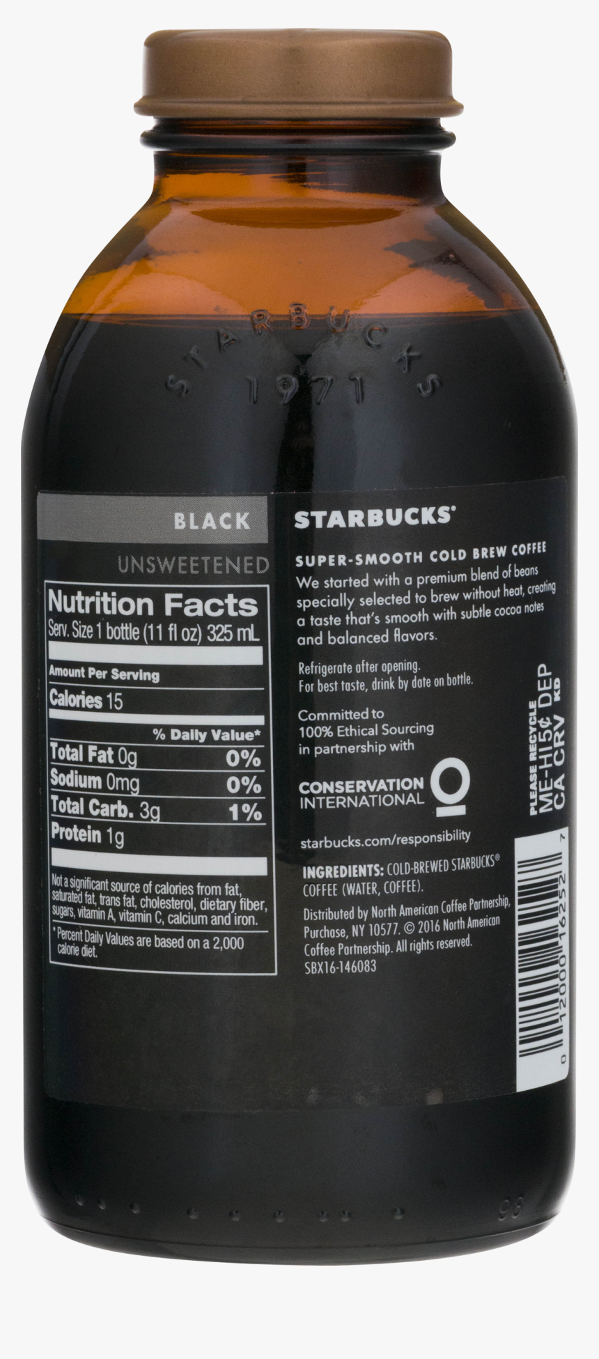 Starbucks Cold Brew Bottle Ingredients, HD Png Download, Free Download