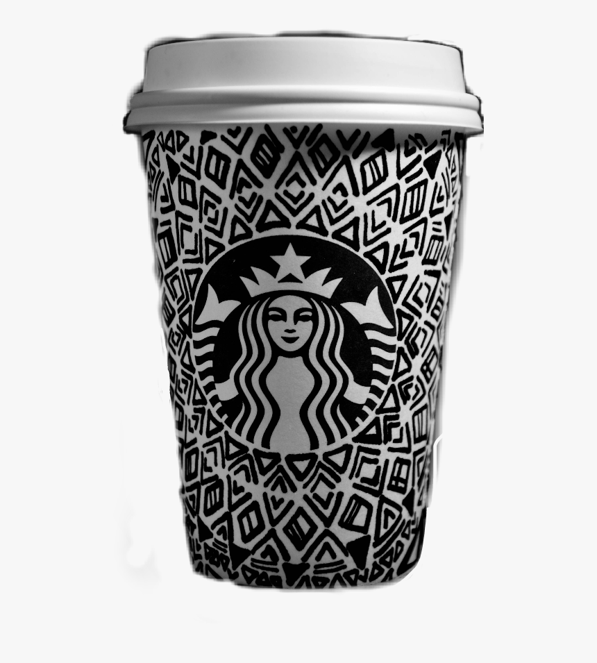 #starbucks #coffee #black #white #doodle #black&white - Starbucks Cup Doodle, HD Png Download, Free Download