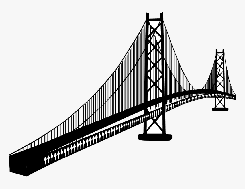 Bay Bridge Png - Silhouette Golden Gate Bridge Png, Transparent Png, Free Download