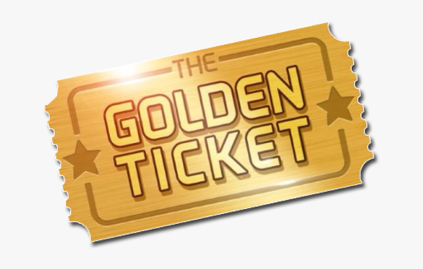 Clip Art Golden Art Youtube Willy - Golden Ticket, HD Png Download, Free Download