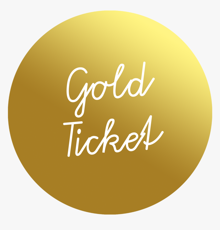 Gold Ticket , Png Download - Calligraphy, Transparent Png, Free Download