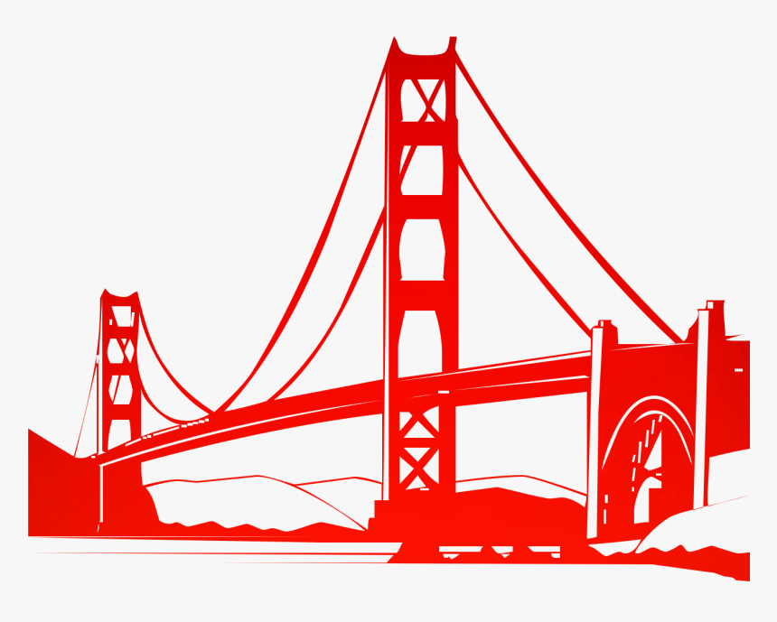 Bridge Golden Sticker Decal Gate Png Free Photo Clipart - Golden Gate Bridge Icon Png, Transparent Png, Free Download