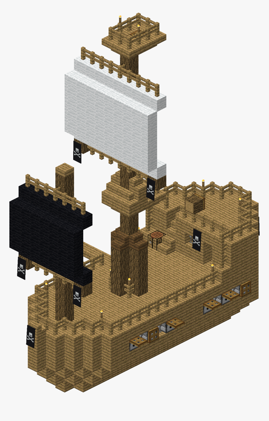 Structure Q Pirate Ship Minecraft Pirate Ship Transparent Background Hd Png Download Kindpng