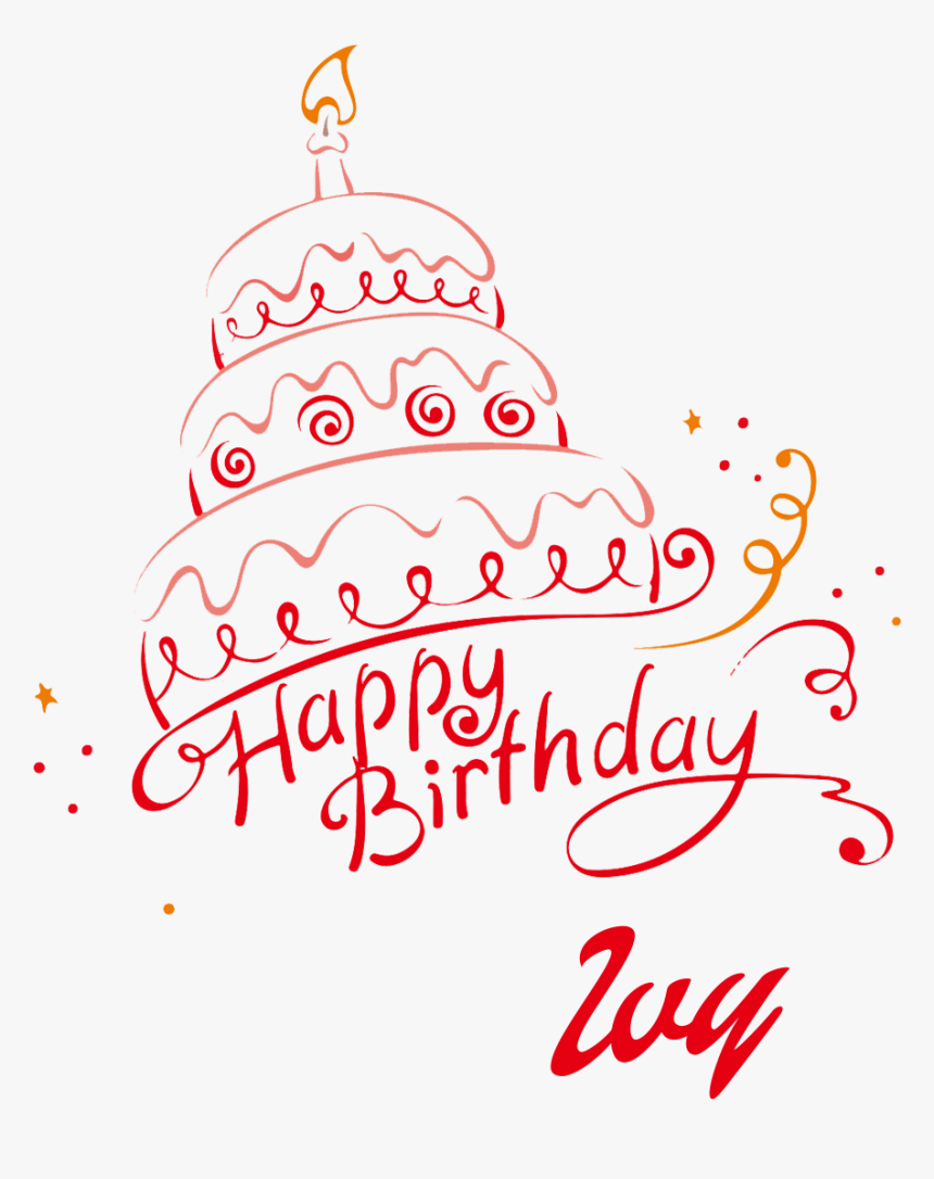Ivy Happy Birthday Vector Cake Name Png - Happy Birthday Modi Cake, Transparent Png, Free Download
