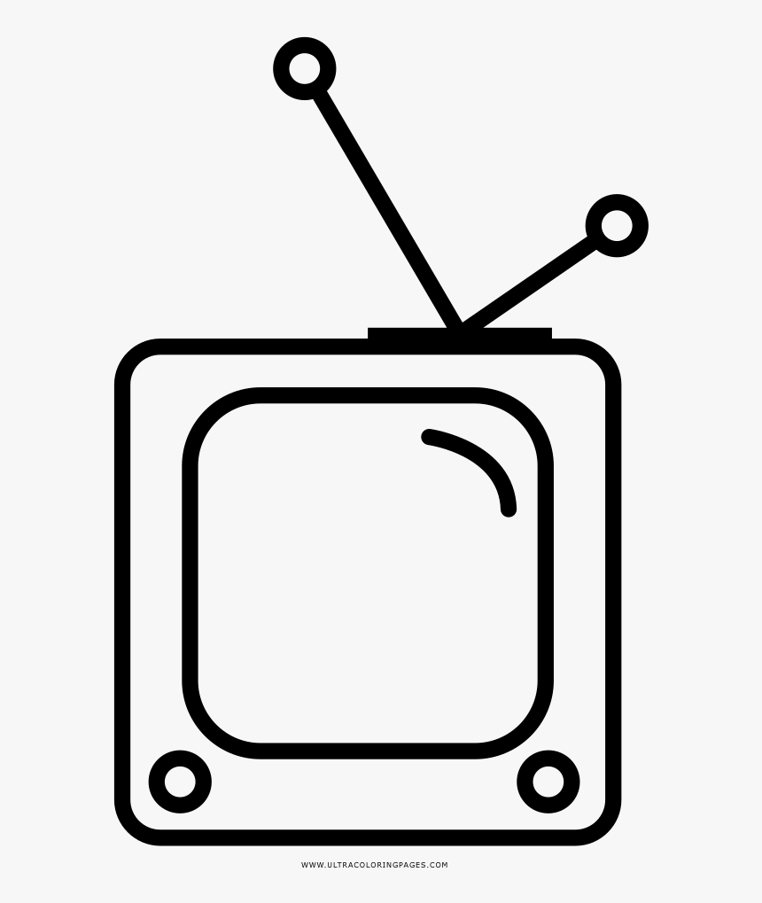 Old Tv Coloring Page - Rex Ai, HD Png Download, Free Download