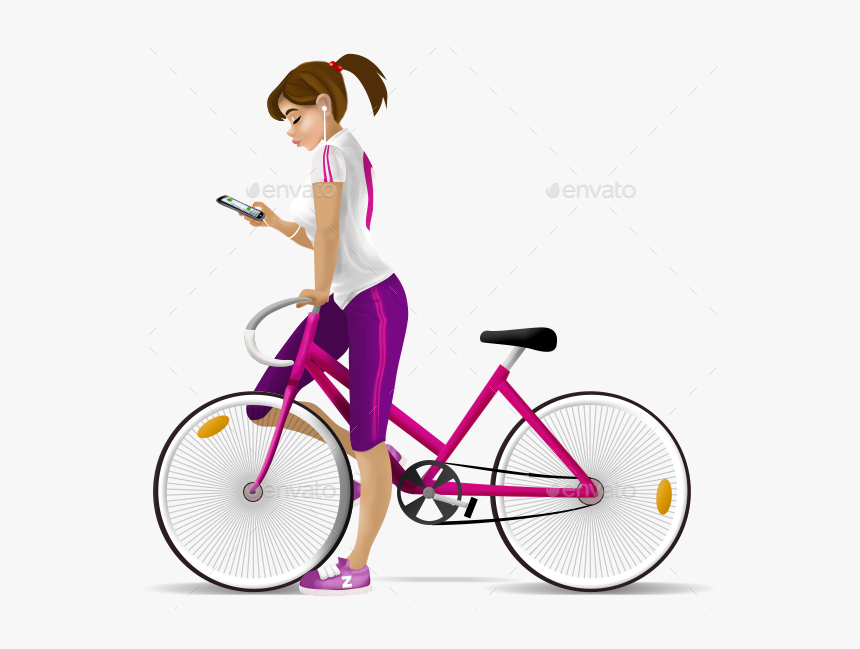 Transparent Bicyclist Png - Hybrid Bicycle, Png Download, Free Download