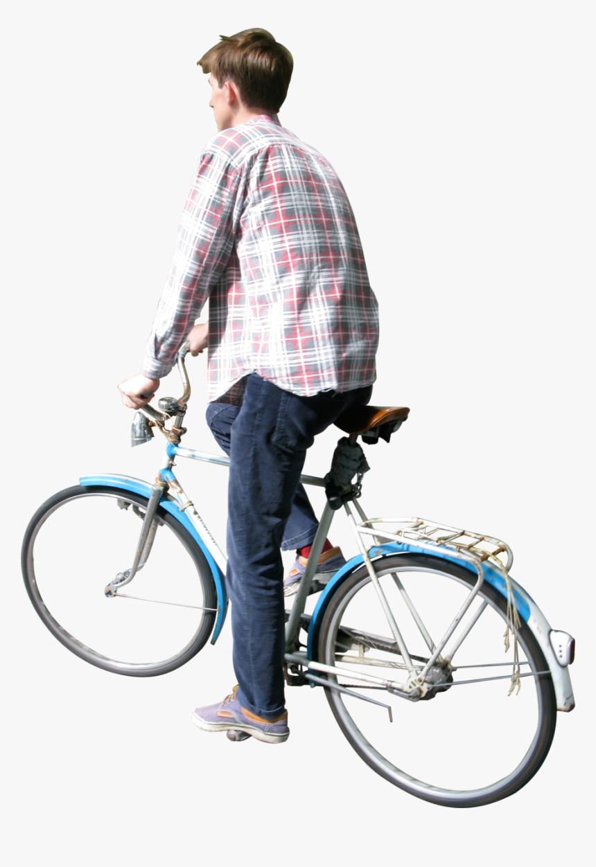 Human Cycling Png Hd Quality - Person With Bike Png, Transparent Png, Free Download