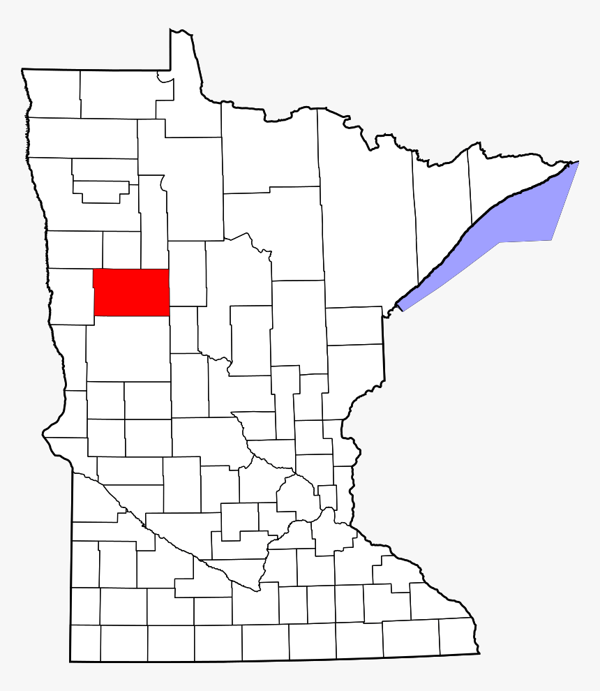 Blank Map Of Minnesota With Counties, HD Png Download, Free Download