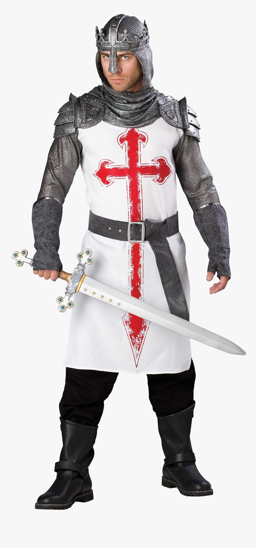 Knight Png Background Image - Crusader Knight Costume, Transparent Png, Free Download