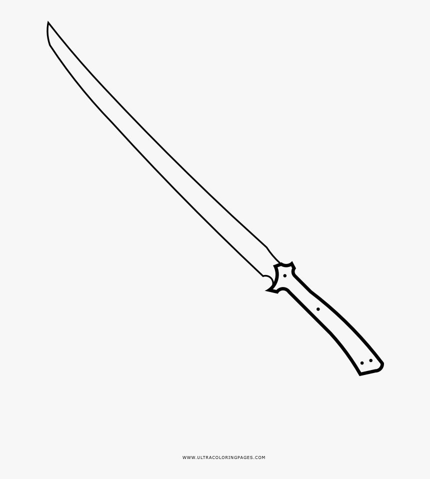 Katana Coloring Page - Dibujos Para Colorear De Katanas, HD Png Download -  kindpng