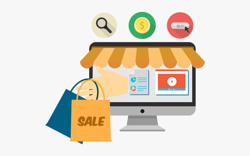 Shopping Sale Graphic Icon - Online Shopping Vector Png, Transparent Png, Free Download