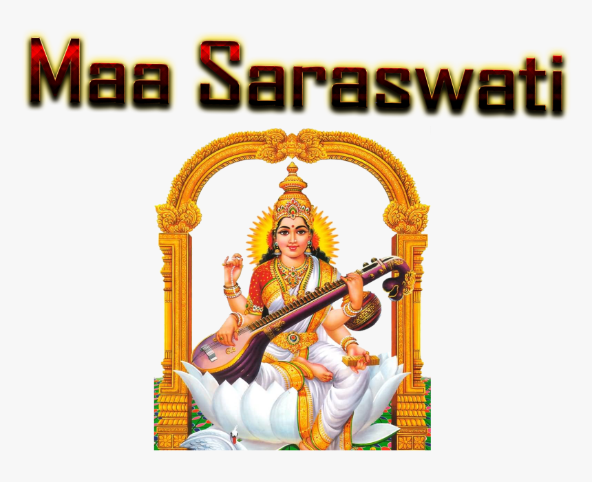 Saraswati Maa Png - Goddess Saraswati, Transparent Png, Free Download