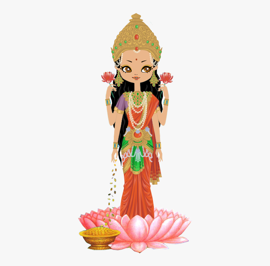 Lakshmi Vector Png Images - Hindu Goddess Clipart Png, Transparent Png, Free Download