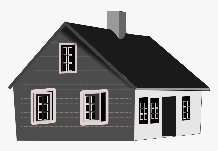 Png House Black And - House Without Background, Transparent Png, Free Download
