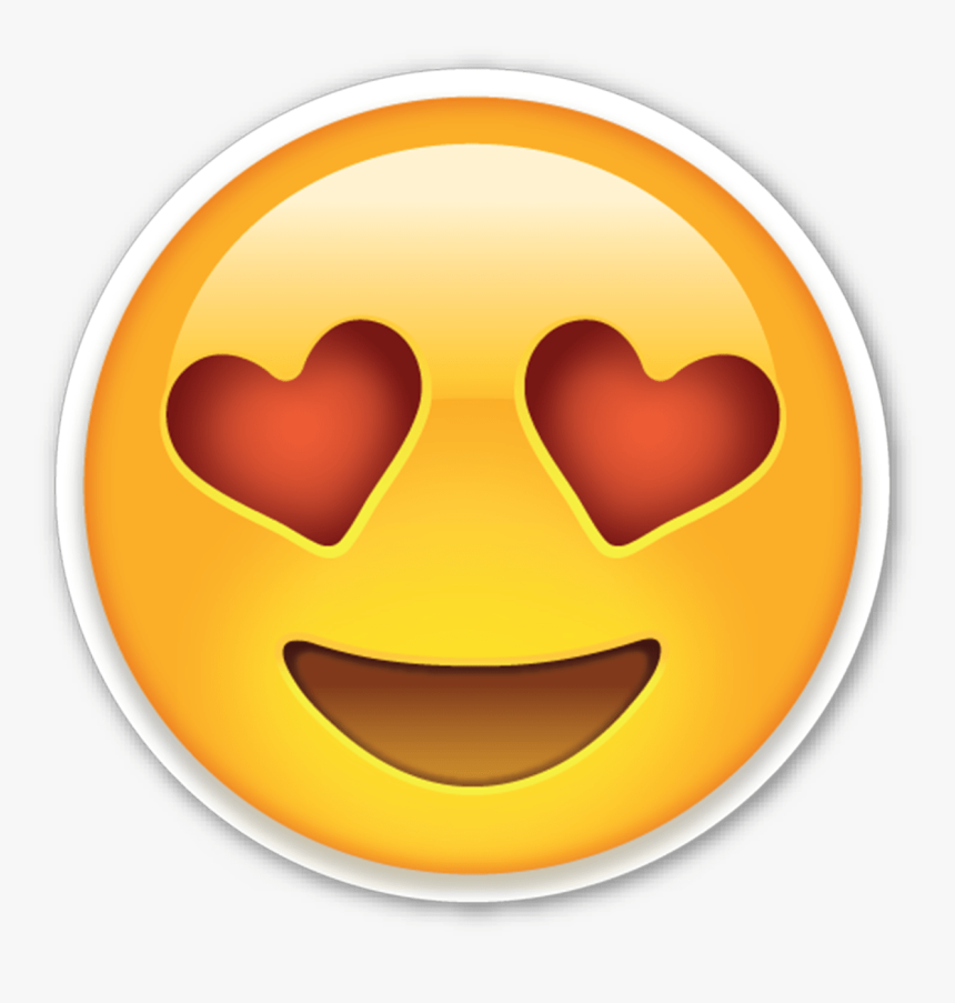 Moaning Emoji Png - Smiling Face With Heart Shaped Eyes Emoji, Transparent Png, Free Download