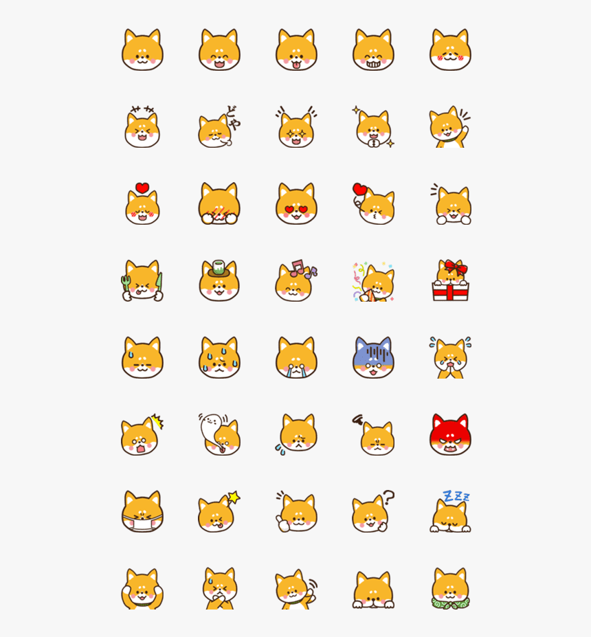 Shiba Inu Line Emoji, HD Png Download, Free Download