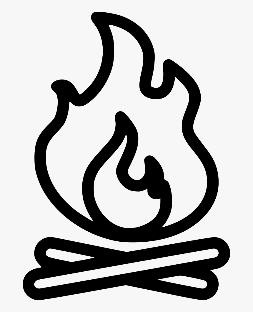 Transparent Campfire Clip Art - Camp Fire Clipart Black And White, HD ...