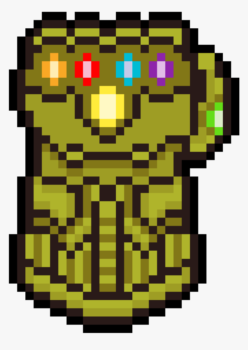 Infinity Gauntlet Thanos Pixel Art, HD Png Download, Free Download