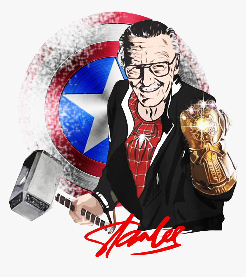 Stan Lee In Spider Man Thanos Infinity Gauntlet Shirt, - Stan Lee, HD Png Download, Free Download