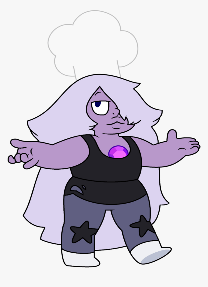 Amethyst Wearing Chef"s Hat - Amethyst Garnet Steven Universe, HD Png Download, Free Download