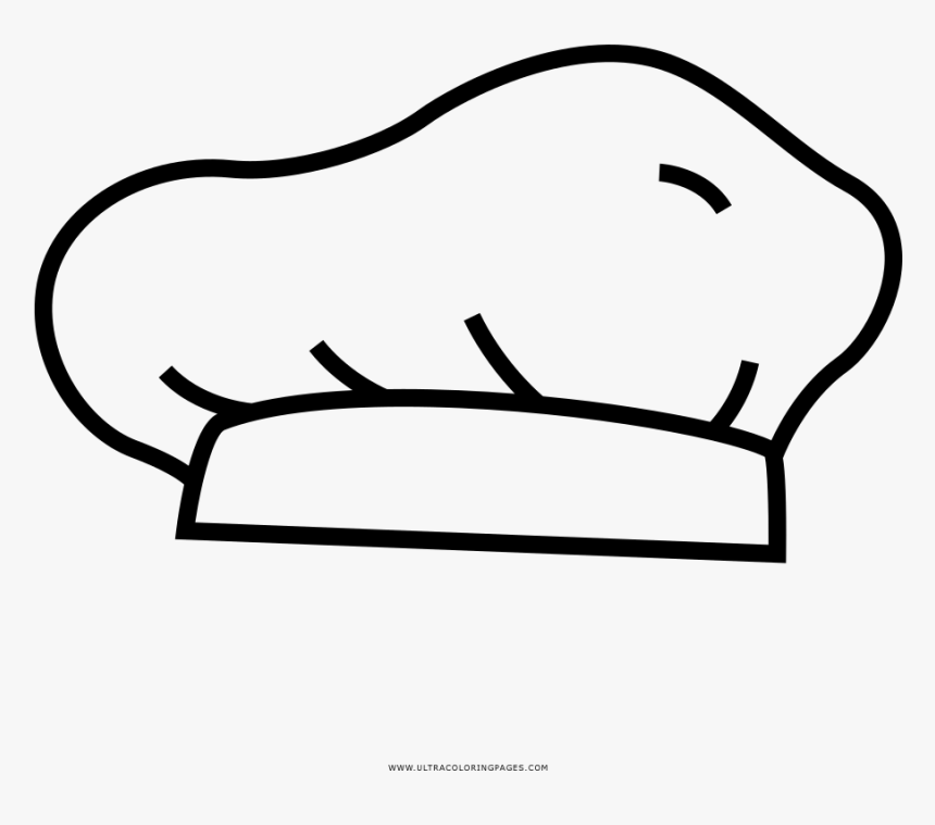 Chef Hat Coloring Page - Chef Clipart Png, Transparent Png, Free Download