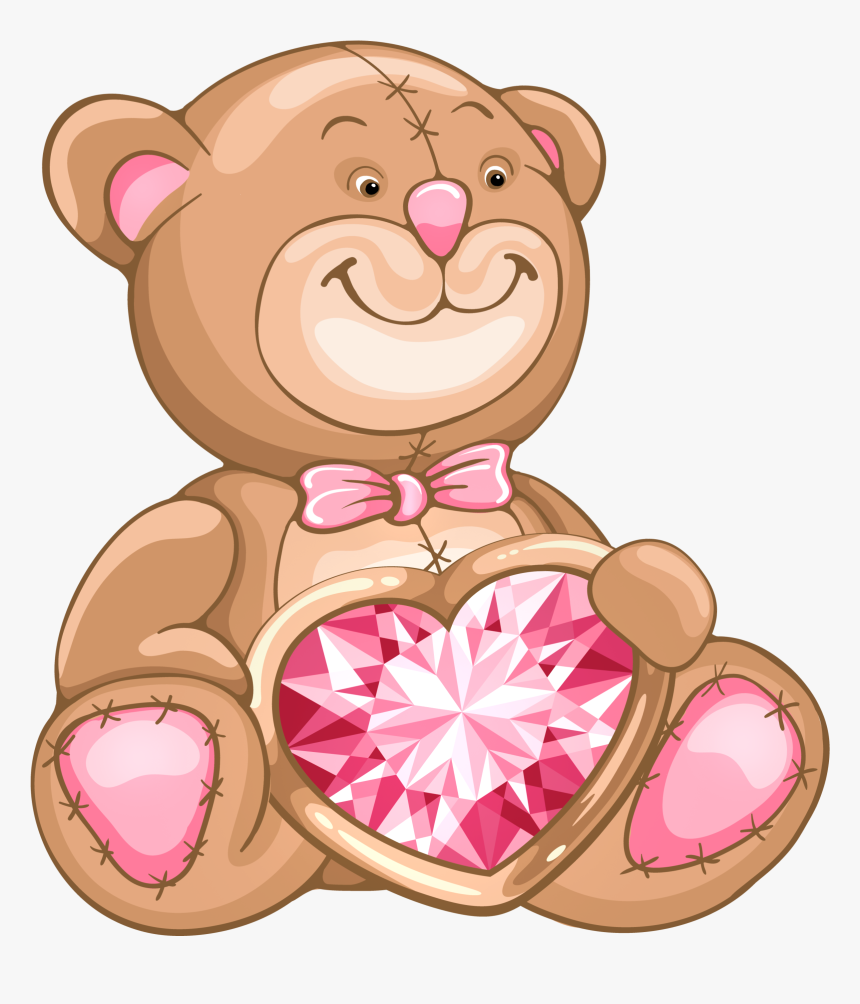 Valentines Day Bear With Chef Hat Png - Teddy Bear With Heart Transparent Background, Png Download, Free Download
