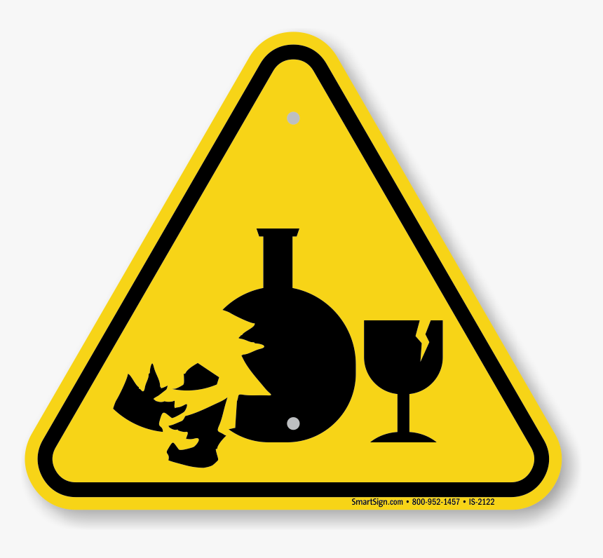 Transparent Caution Sign Clipart - Broken Glass Hazard Symbol, HD Png Download, Free Download