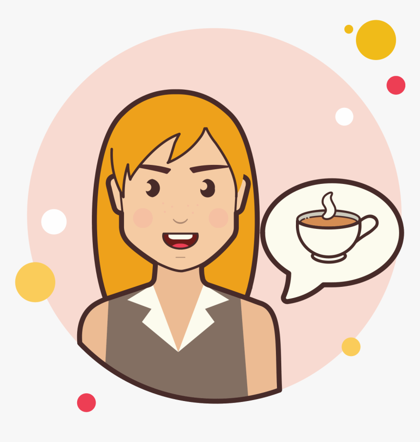 Girl And Coffee Cup Icon - Signos De Interrogaciòn Png, Transparent Png, Free Download