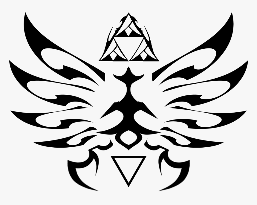 Clip Library Download Triforce Vector Tribal - Zelda Symbol Drawings, HD Png Download, Free Download