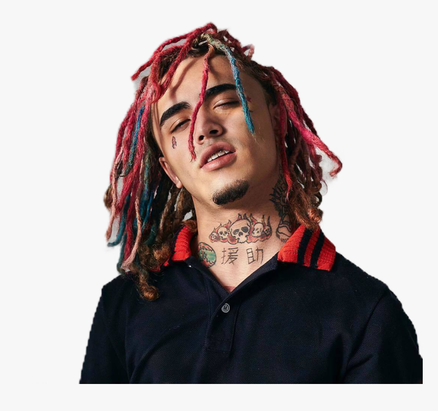 Lil Pump Skull Tattoo - Lil Pump Neck Tattoo, HD Png Download, Free Download