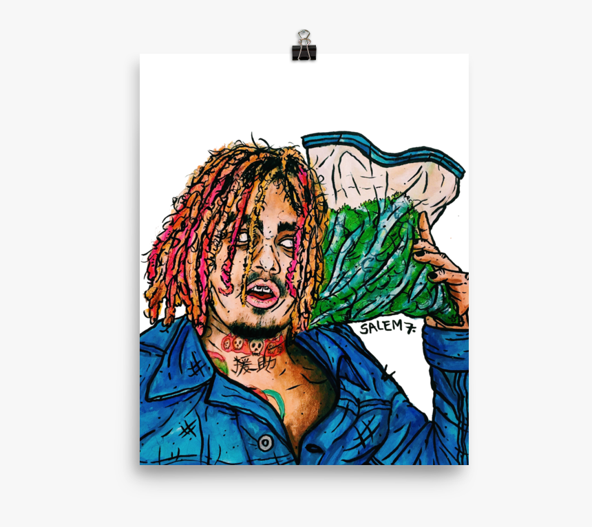 Lil Pump Print - Lil Pump Artwork Png, Transparent Png, Free Download