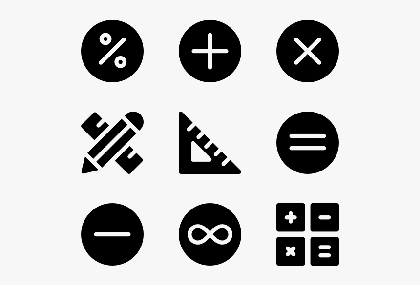 Math Symbols Clipart Black And White, HD Png Download, Free Download