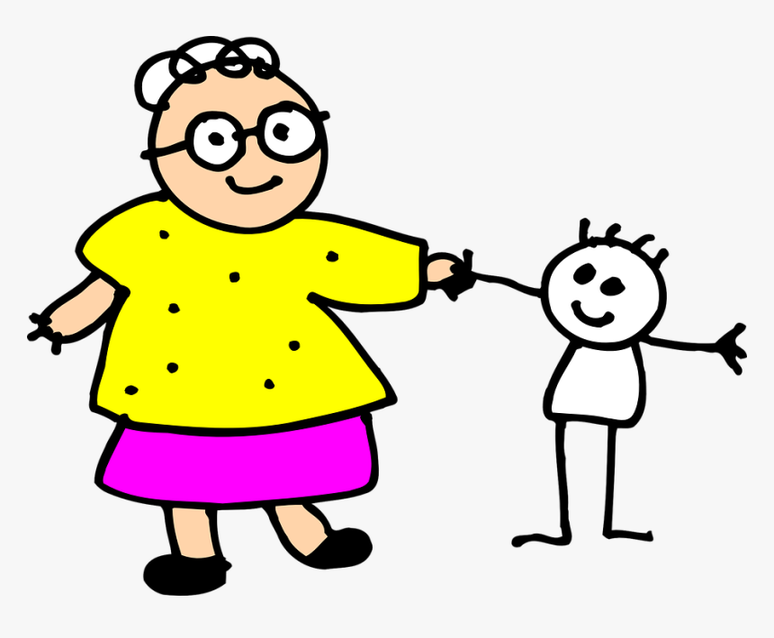 Grandma, Kid, Child, Grandmother, Senior, Grandchild - Kid And Grandma, HD Png Download, Free Download