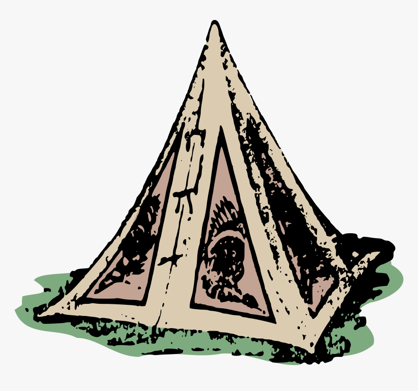 Simple Tipi Tent Clip Arts - Pyramid Tipi Clipart, HD Png Download, Free Download