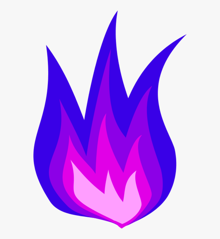 Purple Fire Png - Cartoon Fire No Background, Transparent Png, Free Download