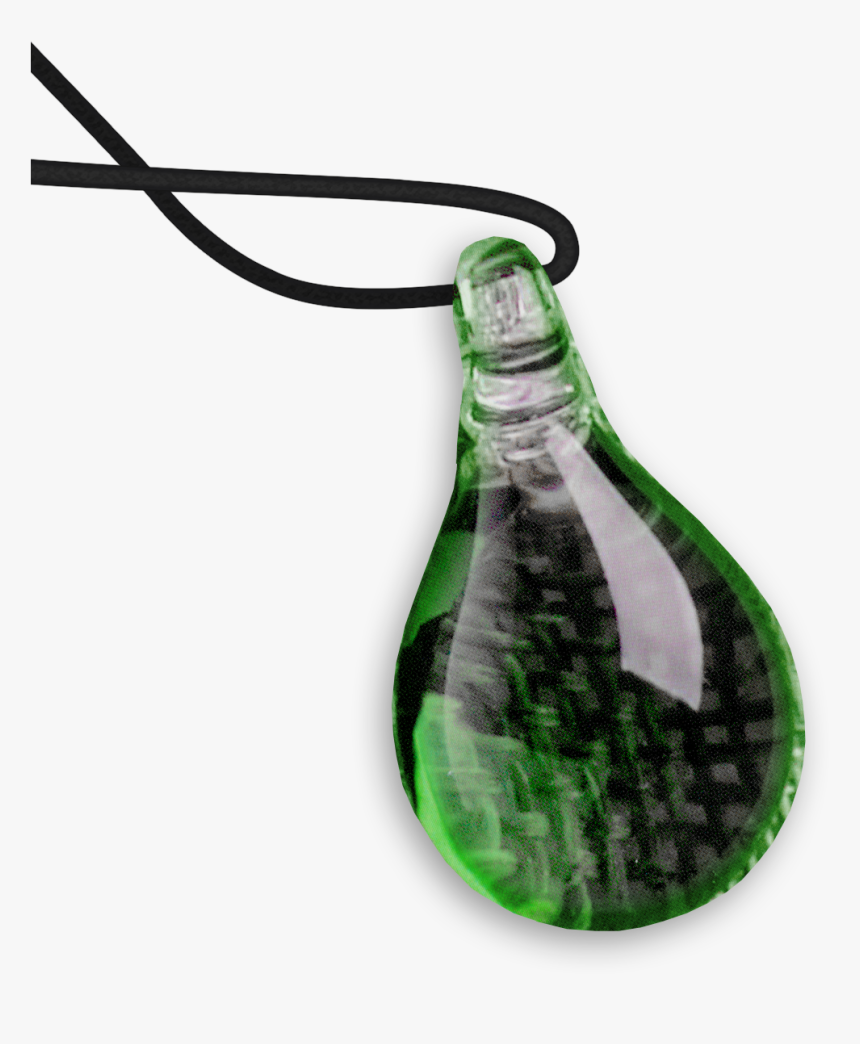 Green Tear Drop Pendant Urn - Glass Bottle, HD Png Download, Free Download