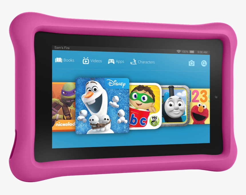 Kindle Fire Kids Edition Pink Transparent Image Computing - Amazon Fire 7 Kids Tablet, HD Png Download, Free Download