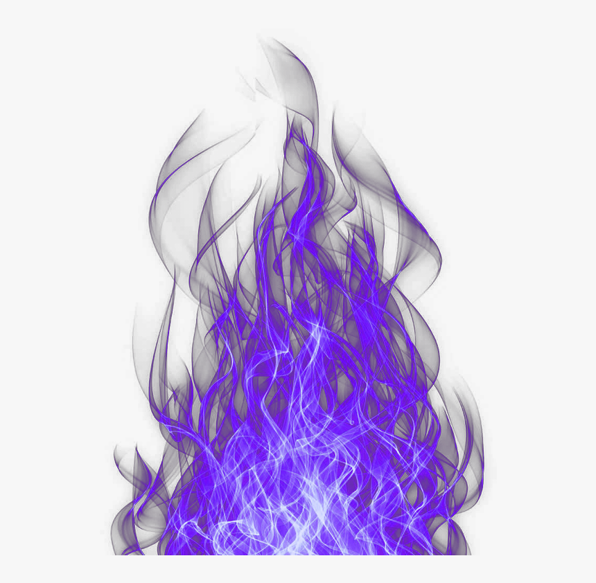Purple Fire Smoke Decoration Hot - Blue Fire Effect Png, Transparent Png, Free Download